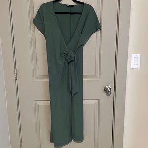 Zara green midi wrap dress!